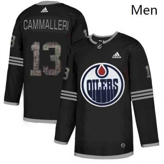 Mens Adidas Edmonton Oilers 13 Michael Cammalleri Black Authentic Classic Stitched NHL Jersey